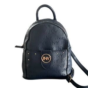 JONES NEW YORK Women’s Purse/Backpack Top Handle Navy Gold Toned Hardware